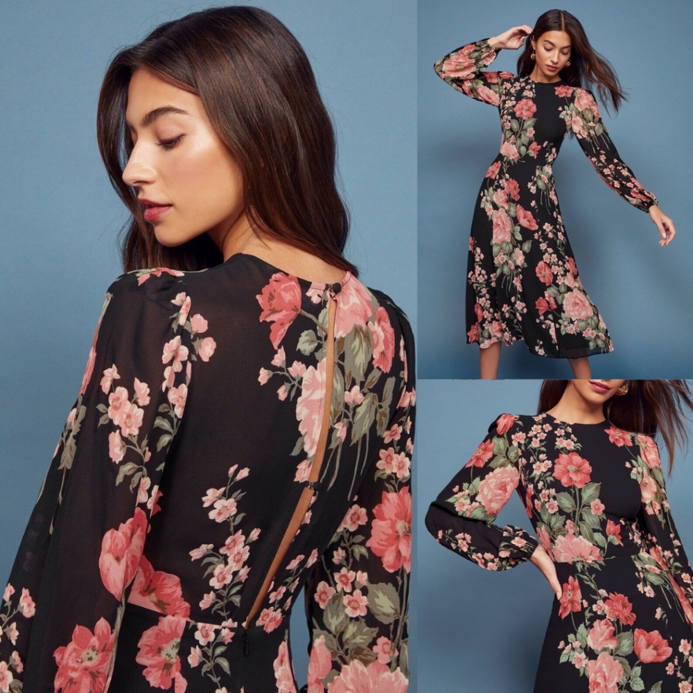 NWT Reformation Luanne Midi Dress - Louise